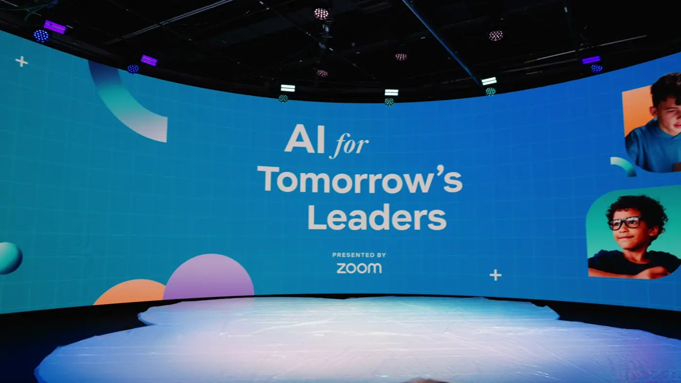 Zoom AI for Tomorrow's Leaders on the Goal Line Studios stage