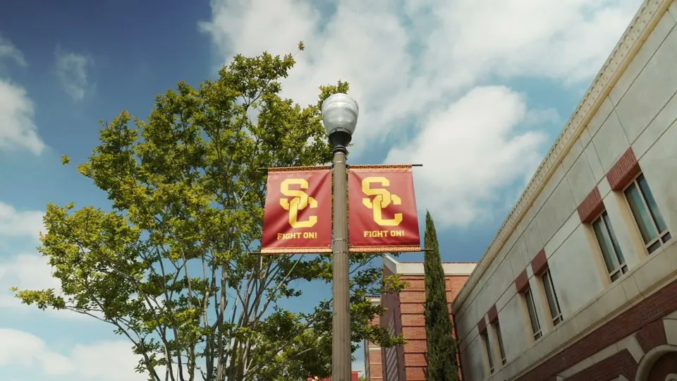 USC banners on campus